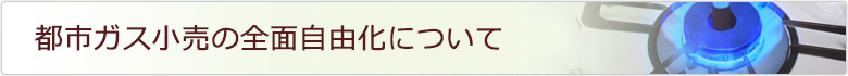 都市ガス小売の全面自由化について