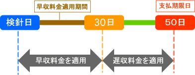 図：検針から支払期日まで